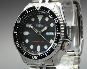 SEIKO 7S26-0020 SKX011J2 Automatic Orange Dial Men's Diver's Watch