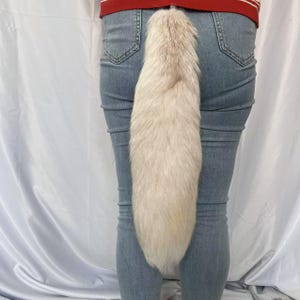 Rabo de raposa super grande e fofo de 18&quot; para cosplay: natural, acessório para chaveiro, pingentes para bolsa, fantasia
