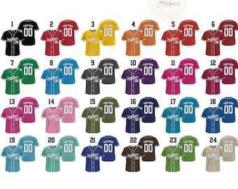 Personalized Sports Team Baseball Jersey, Custom Name and Number Team Uniform, Wedding Birthday Girl, Birthday Boy Jersey, Baseball Family