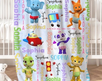 Personalized Word Party Blanket, Word Party Birthday Party Fleece Blanket, Birthday Boy, Birthday Girl Family Home Decoration Gift for Kids