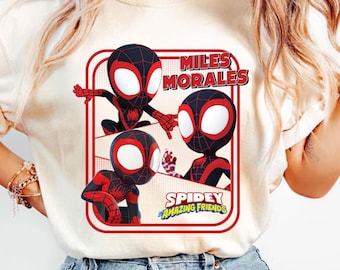 Camiseta de todos los personajes de Disney Spidey y sus increíbles amigos, superhéroe Spidey cumpleañero, cumpleañera, grupo familiar de Spiderman a juego