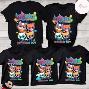 Personalized Disney SuperKitties Birthday Shirt, Disney Junior Super Kitties Ginny Sparks Buddy Bitsy, Disney Cat SuperKitties Birthday Girl