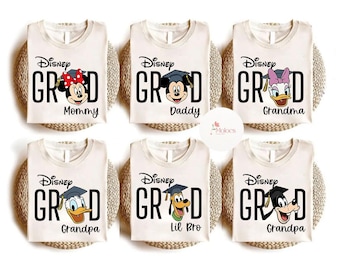 Mickey and Friends Disney Graduation shirts, Disney Grad Family Trip shirt, Gift for Graduate, Disney Grad Squad Tee, Class of 2025