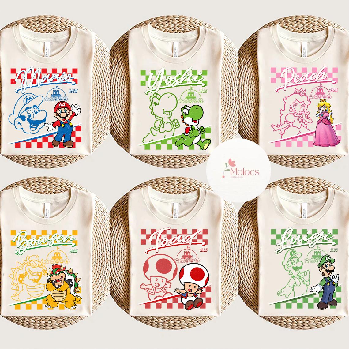 Super Mario Epic Universe Shirt, Princess Peach Mario Yoshi Epic Universe Family Matching, It's Epic Trip 2025 Epic Group Shirt