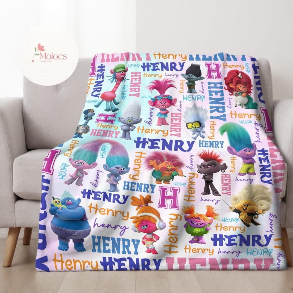 Dreamworks Trolls World Tour Throw Blanket Trolls Kids Fleece