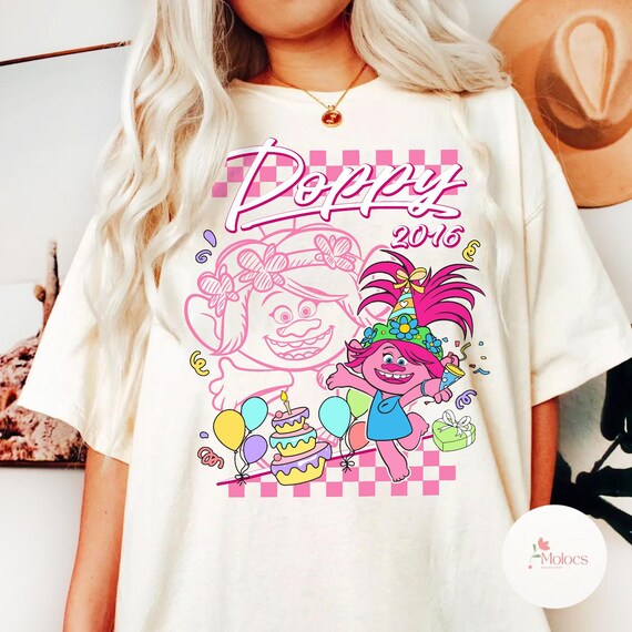 All Characters Trolls Shirt, Trolls Band Together Princess Queen Poppy Birthday Girl, Branch Birthday Boy, Trolls Family Group Matching Tee