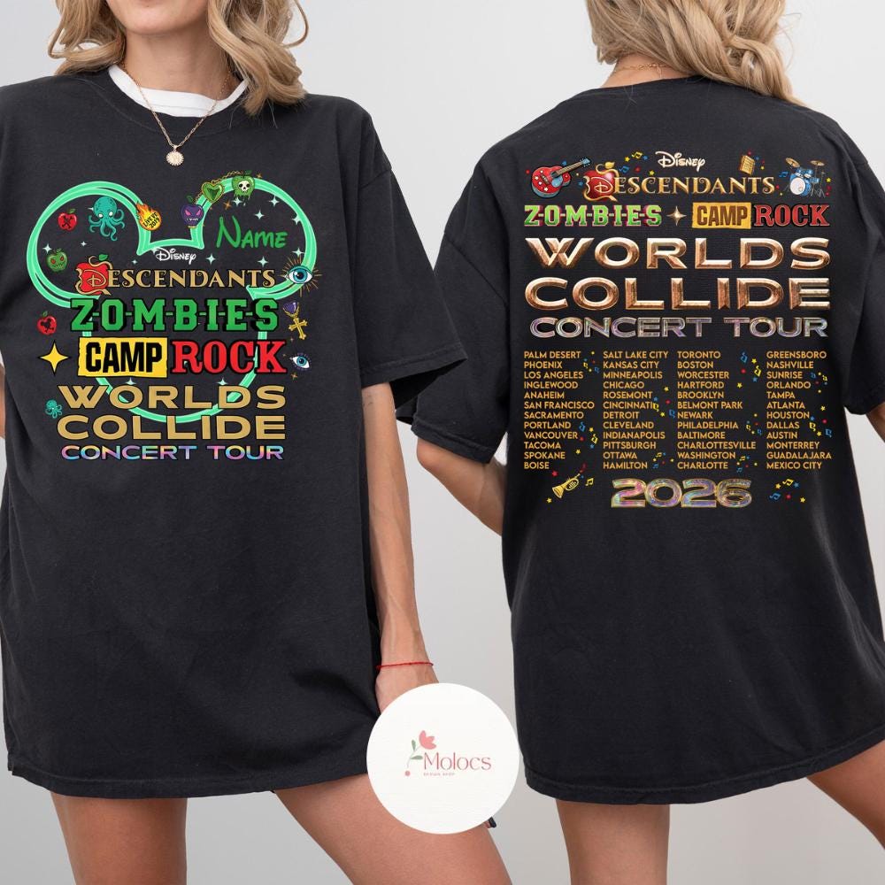 Two-sided Disney Descendants Zombies Camp Rock Worlds Collide