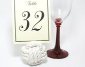 Sample Mini Wedding Knot Nautical Monkey Fist Place Card Holder Each