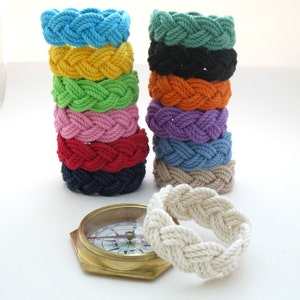 18 Colors Sailor Knot Bracelet Cotton Rope Bracelet, You Choose the Sailor Knot Color image 2