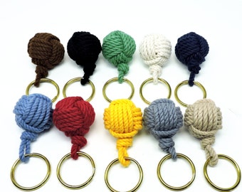 Nautical Boaters Monkey Fist Key Fob 10 Colors