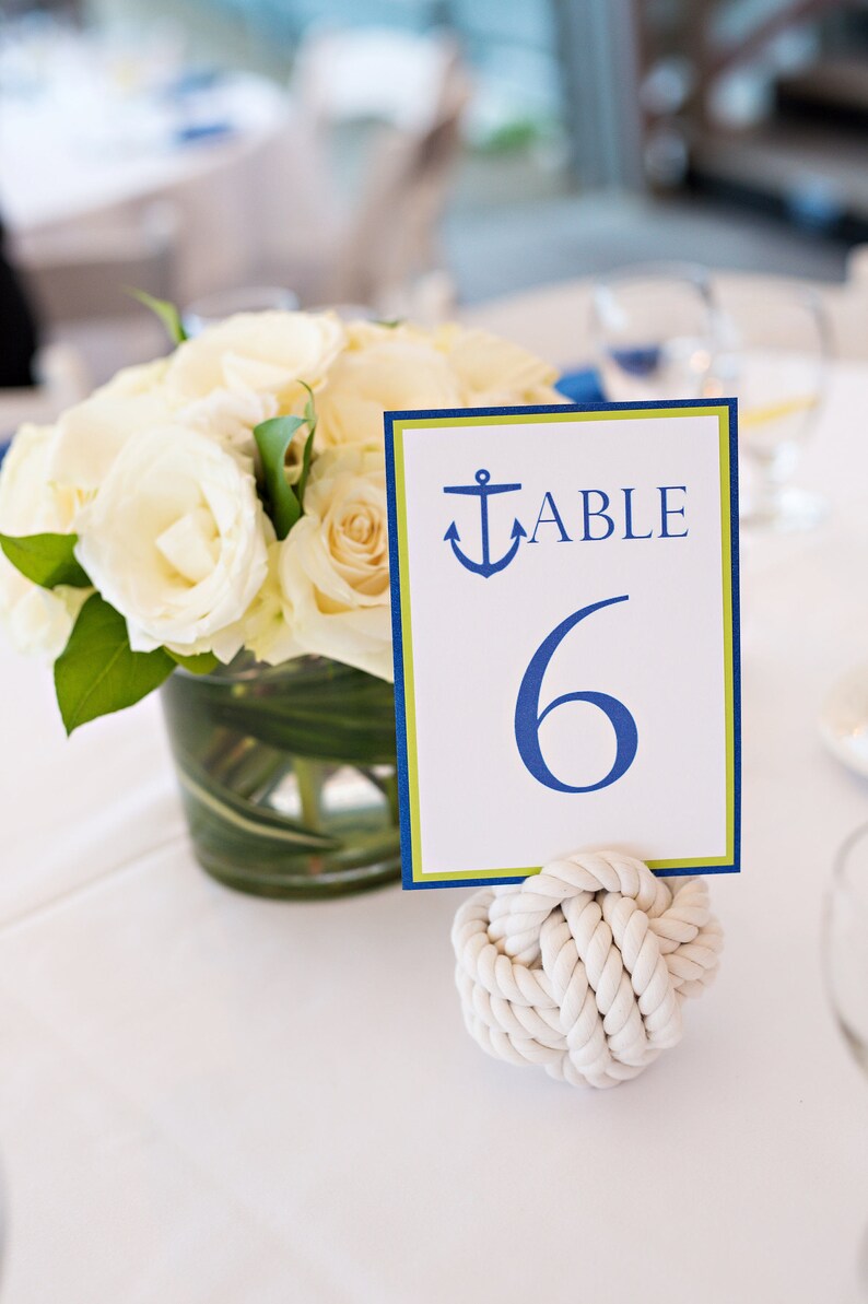 Nautical Wedding Rope Knots 10 Table Number Holders for your Etsy