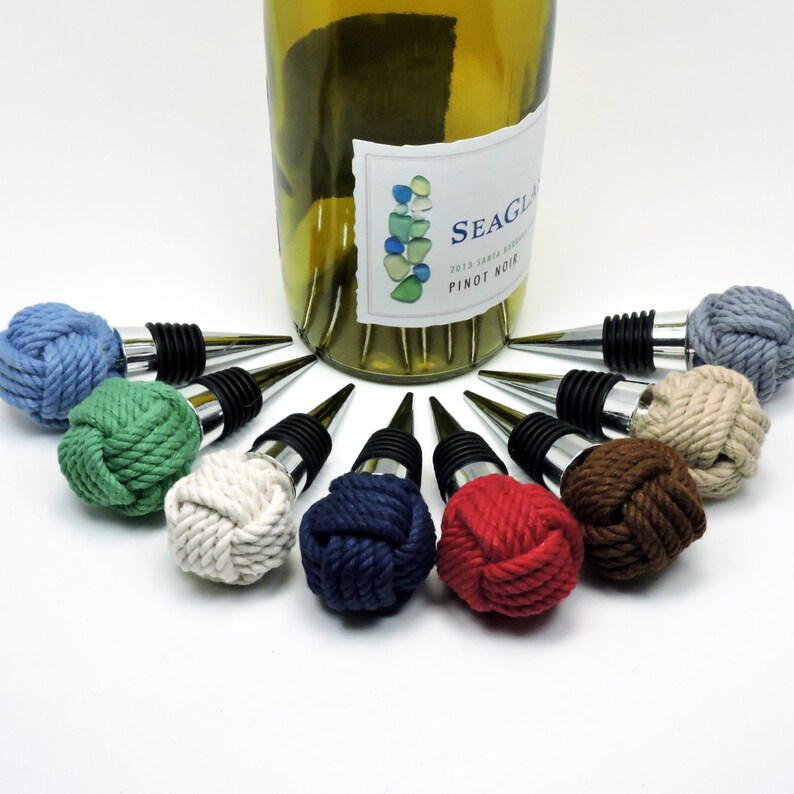 Nautical Monkey Fist Knot Bottle Stopper for Wine Bottles 8 Etsy