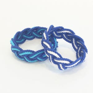 Summer Blues Sailor Knot Striped Bracelets image 3