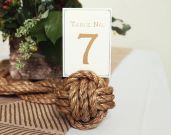 Sample Nautical Table Card Holder Natural Manila Monkey Fist Paper Weight