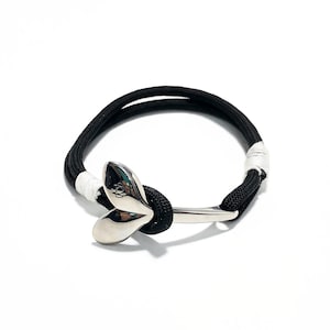 Black Whale Tail Bracelet