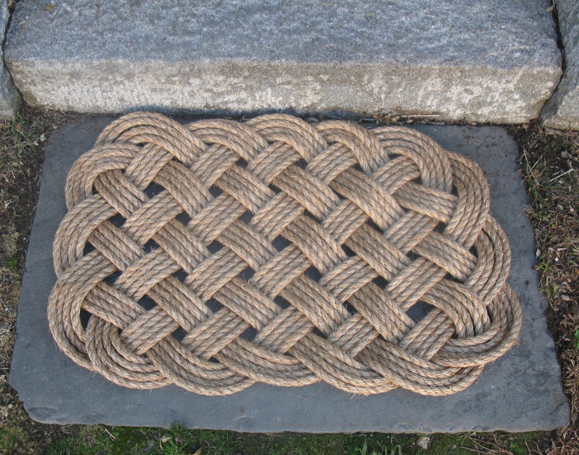 Nautical Manila Rope Door Mat Rug Square - Etsy UK