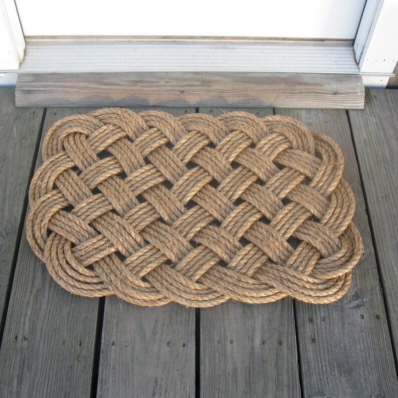 Nautical Manila Rope Door Mat Rug Square Etsy