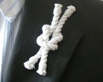 Nautical Boutonniere Reef Knot Rope Corsage