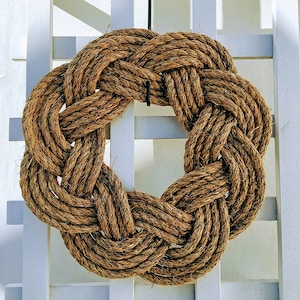 Sailor Knot Rustic Manila Rope Wreath