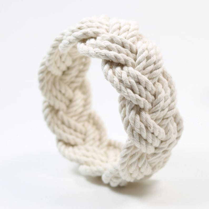 Classic White Rope Bracelet Shrink to Fit Etsy
