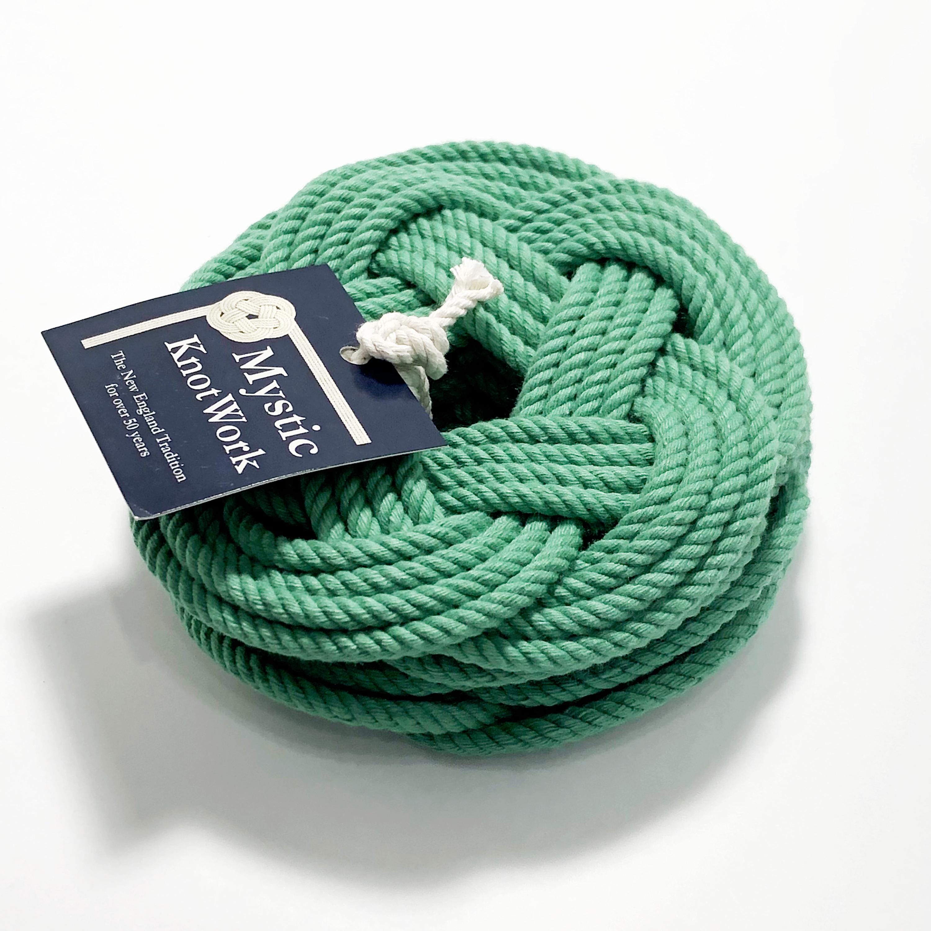 Rope Coasters Woven Green Cotton Nautical Turkhsead Knot 4 Pack - Etsy