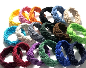 18 Colors Sailor Knot Bracelet Cotton Rope Bracelet, You Choose the Sailor Knot Color