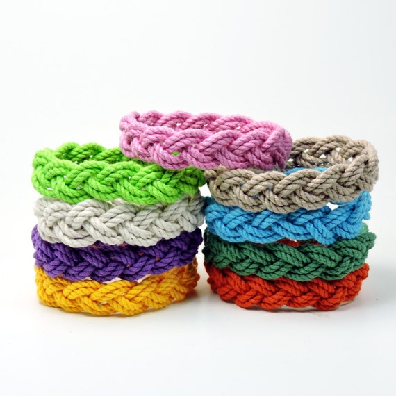 Stripe Rope Bracelet Turk Head Bracelet Cotton Knot Bracelet 4673 - Etsy