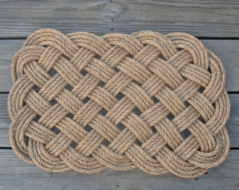 Nautical Manila Rope Door Mat Rug Square