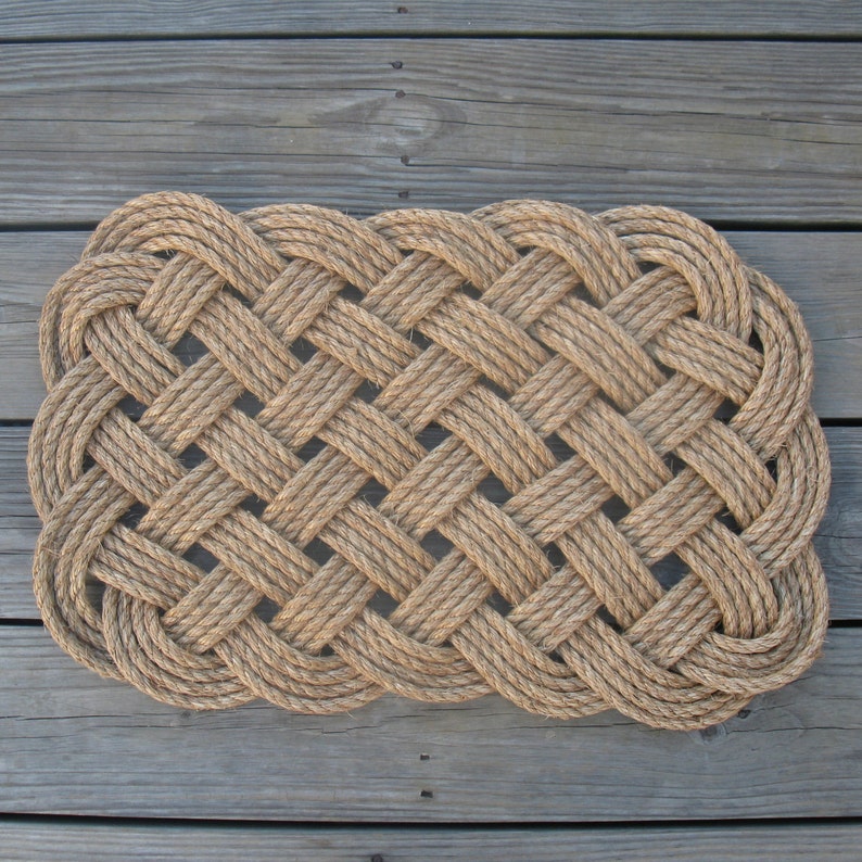 Nautical Manila Rope Door Mat Rug Square Etsy