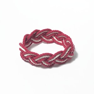 Rope Bracelet in Red and White Cotton Sailor Weave - Etsy