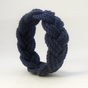 Rope Bracelet in Navy Blue Cotton Weave