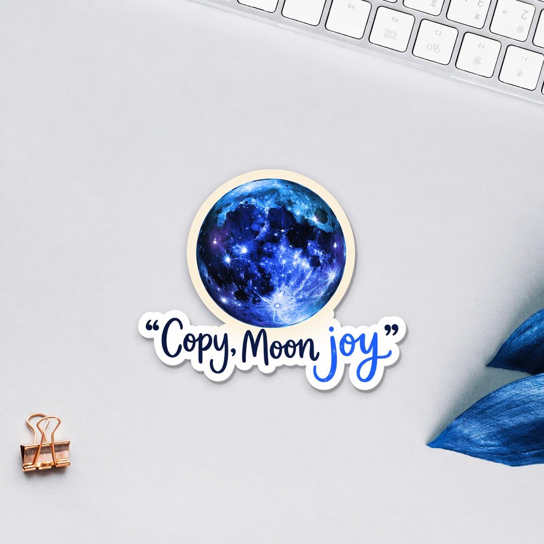 Copy Moon Joy Sticker, Artemis II Moon Mission Decal, Space Quote ...