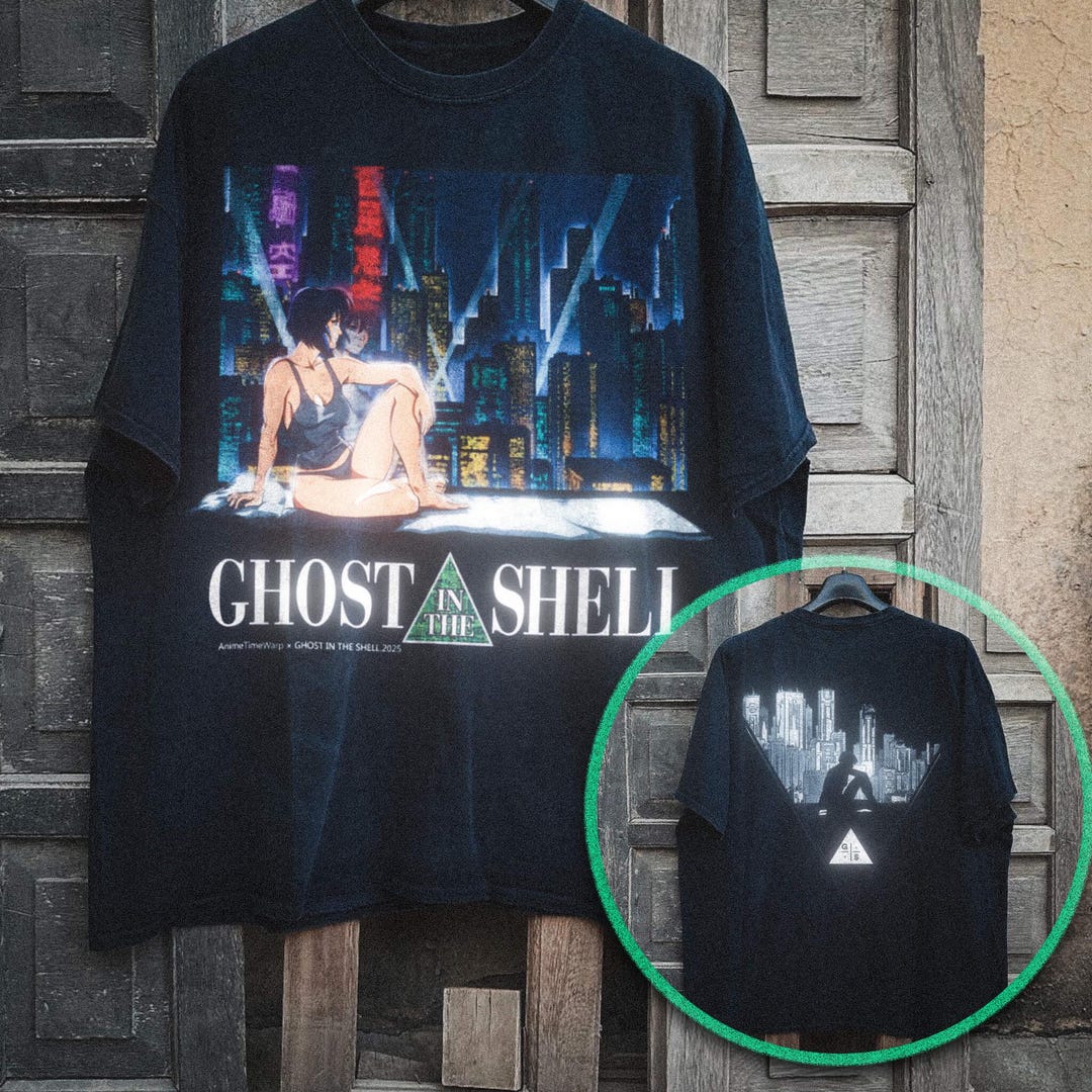 GUILTYPARTIES TIGER Shirts Ghost in the Shell joint print, short-sleeved shirt