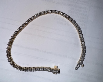 natürliches Diamant Tennis Armband 10k Gelbgold 4 Karat + Si2 G Diamanten