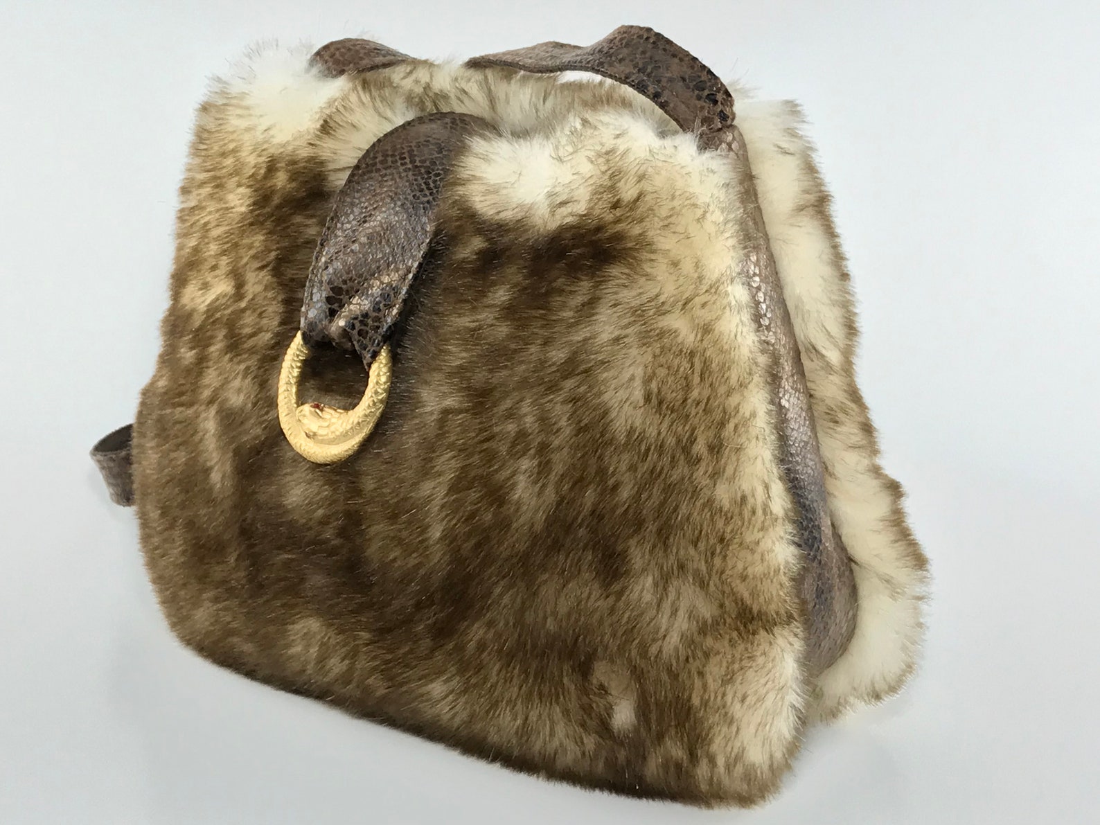 small fur purse