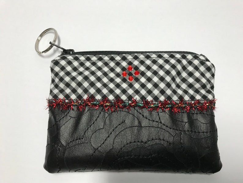 bridesmaid personalised vegan cosplay Zippered pouch bag small coin purse change personalized padded zipper cotton fabric