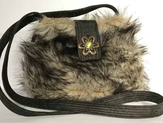 faux fur purse