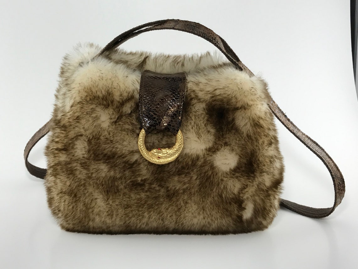 small fur purse
