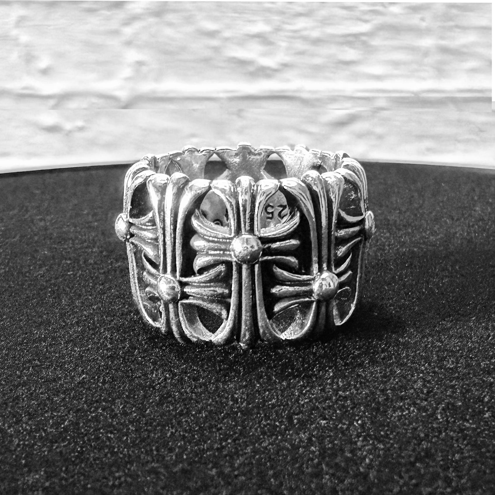 Chrome Hearts 925 Silver Ring - Etsy