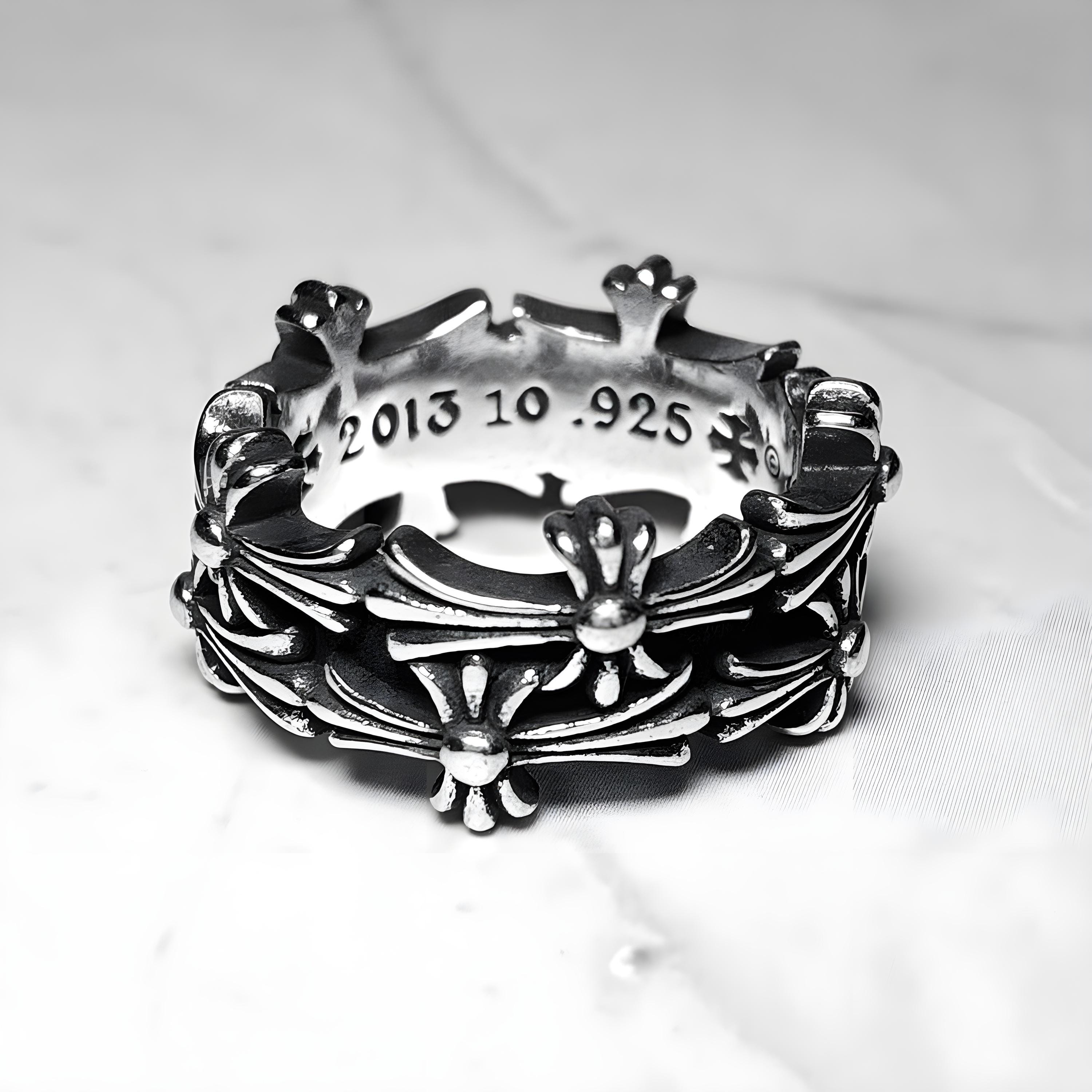 Chrome Hearts Cemetery 925 Ring Silver - Etsy