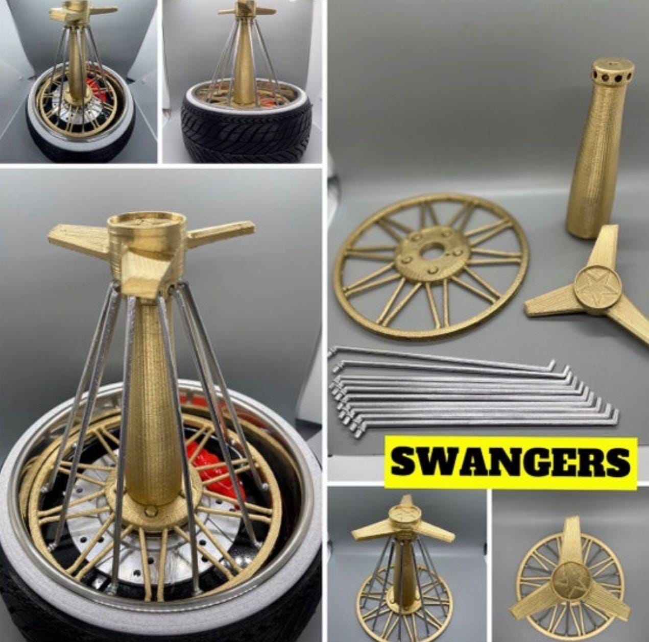 3D Printed “Swanger”  wheel Insert for Ride-on car