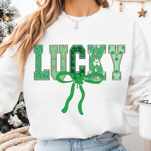 Retro St Patrick day png, Retro Checkered Lucky St Patrick&#39;s Day Coquette Png, St Patricks day png, Lucky png, St Patrick, St Pattys day png