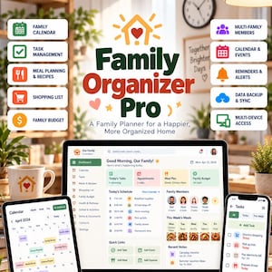 Family Organizer Pro | Digitaler All-in-One-Planer (HTML-App)