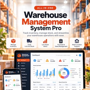 Warehouse Management System Pro | Inventar- und Bestandsübersicht (HTML-Tool)