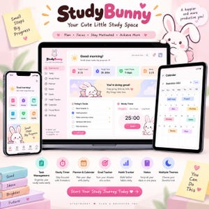 Studieplanerare, uppgiftsspårare, Pomodoro-timer (digital nedladdning)