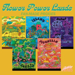 Flower Power Secret Lair Drop Magic the Gathering Basic Lands Proxies
