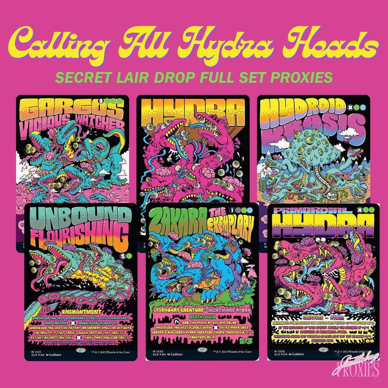 Calling All Hydra Heads Magic the Gathering Secret Lair Full Set 