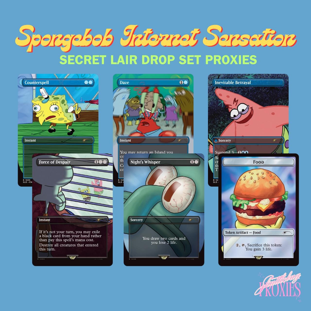 Fan-made Spongebob Secret Lair Internet Sensations Set PROXIES - Etsy
