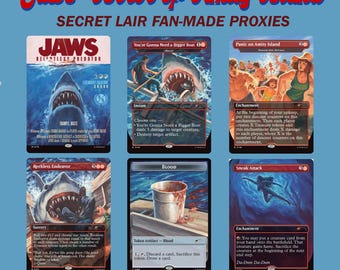 Jaws, Relentless Predator - MTG Holo Foil Proxy Card for Casual