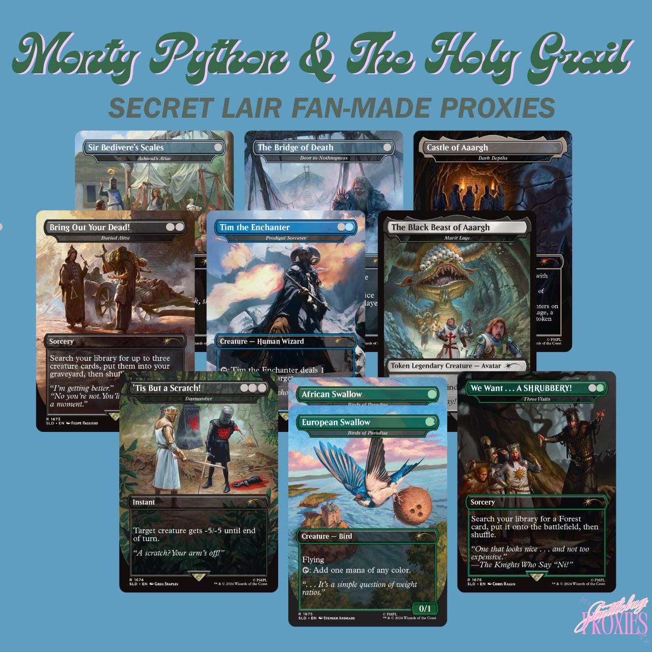 mtg monty python bonus cards Magic the Gathering, Secret Lair: Monty Python and the Holy Grail: Vol –  Card Monster Games main image 1